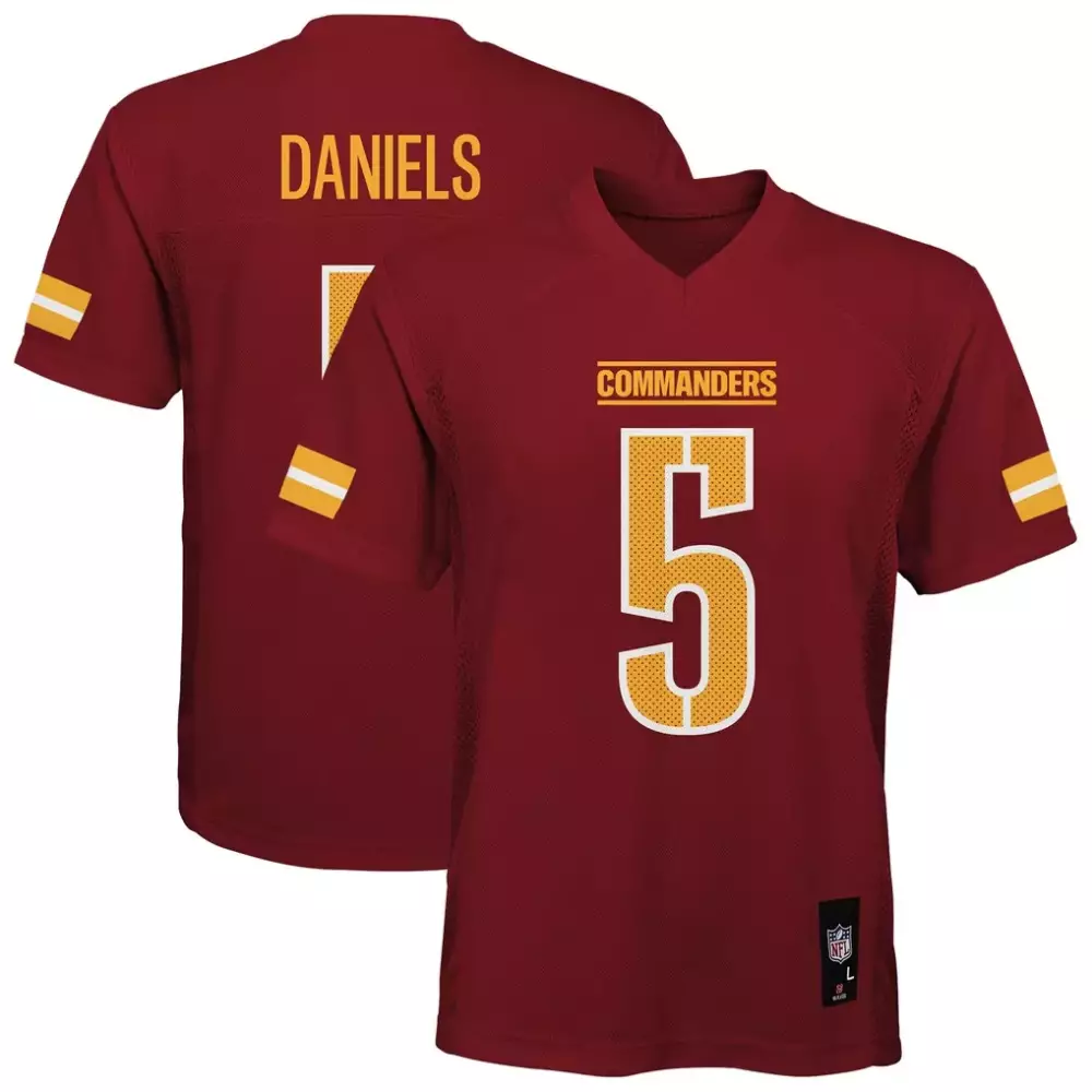 Jayden Daniels Washington Commanders Youth Replica Player Jersey | Burgundy Fan Gear | For Men, Women & Youth