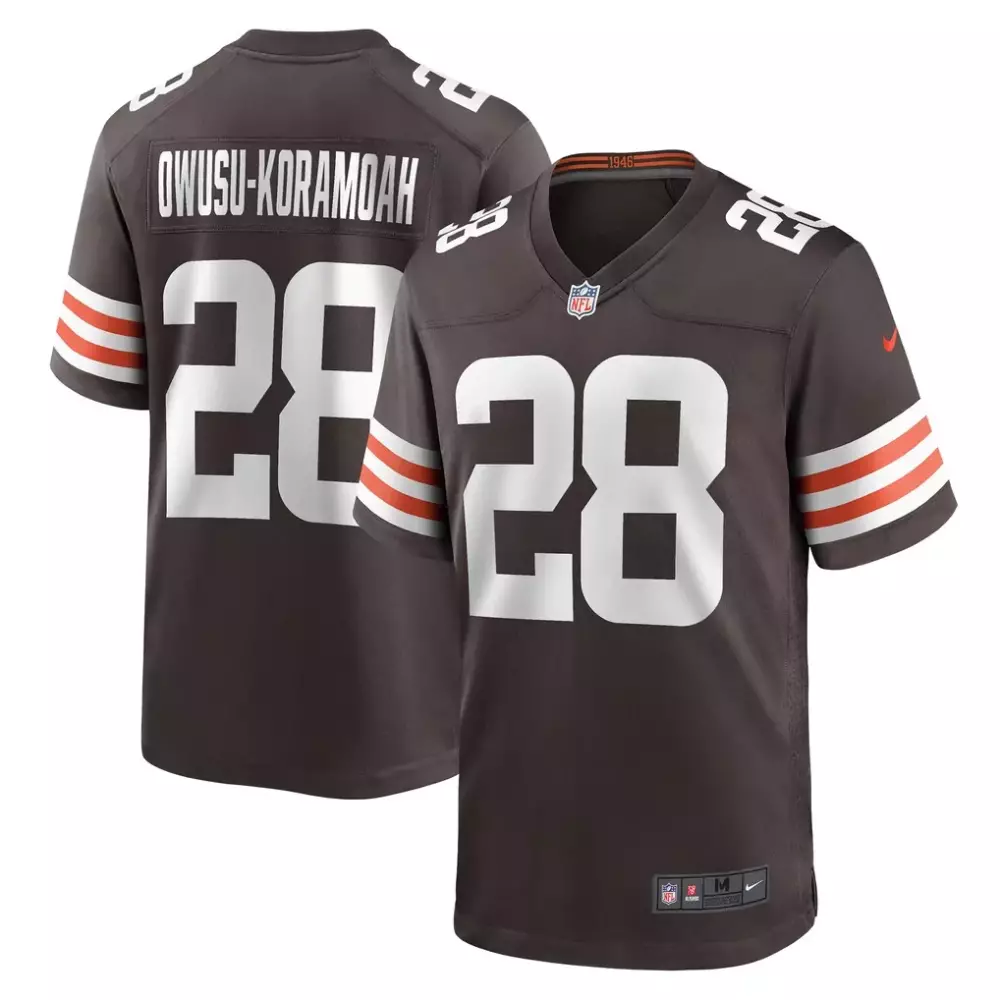 Jeremiah Owusu-Koramoah Cleveland Browns Game Jersey | Brown Player Style | Replica Fan Gear for Men, Women & Youth