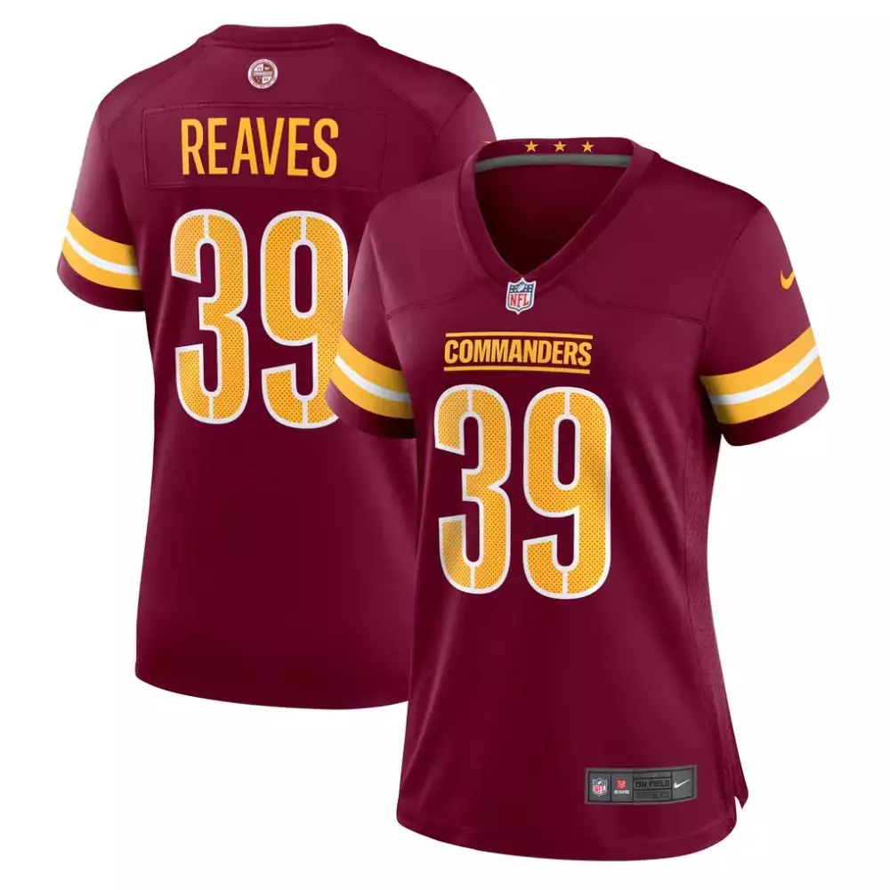 Jeremy Reaves Washington Commanders Nike Women's Game Jersey | Burgundy | For Women | For Men, Women & Youth