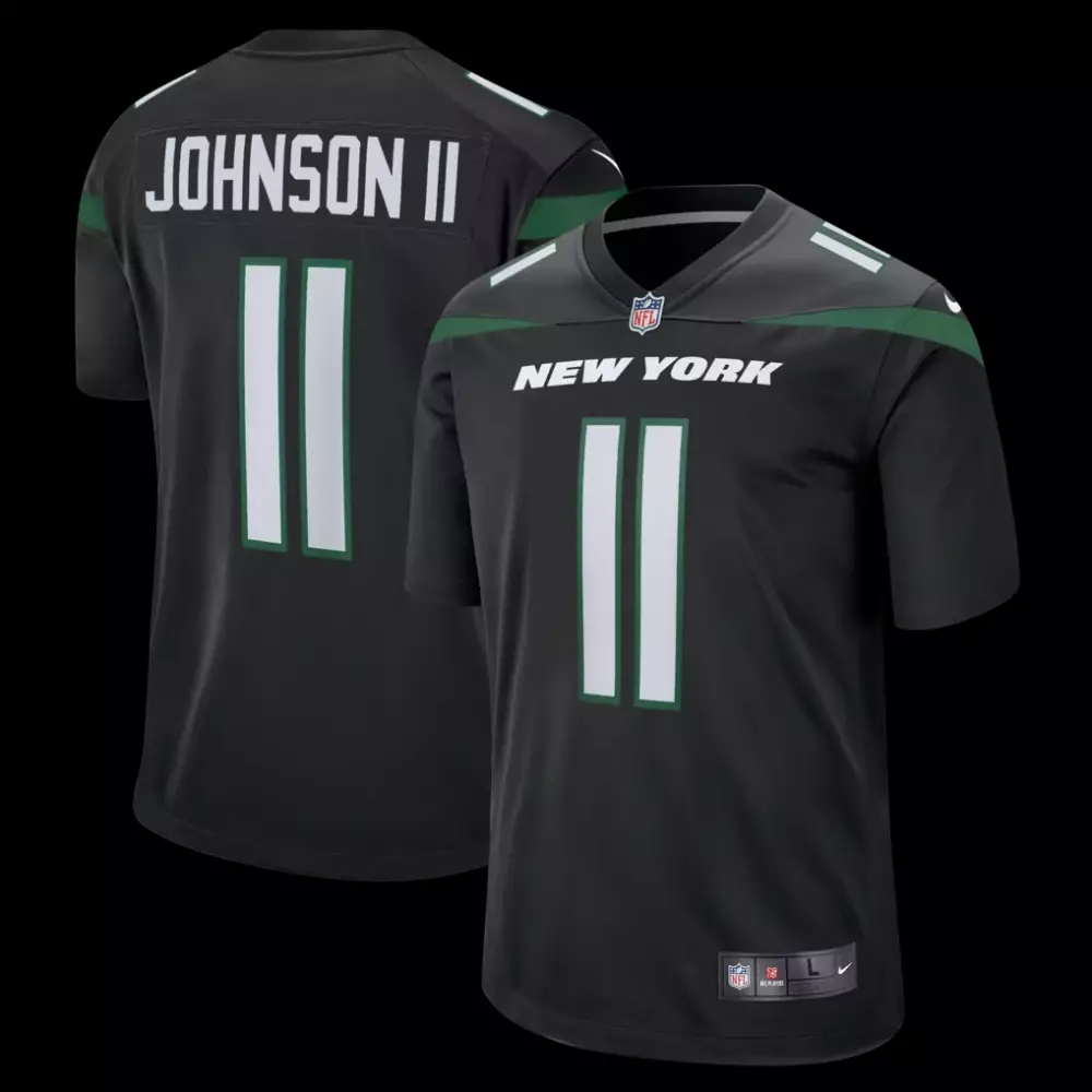 jermaine johnson ii new york jets nike alternate game jersey black