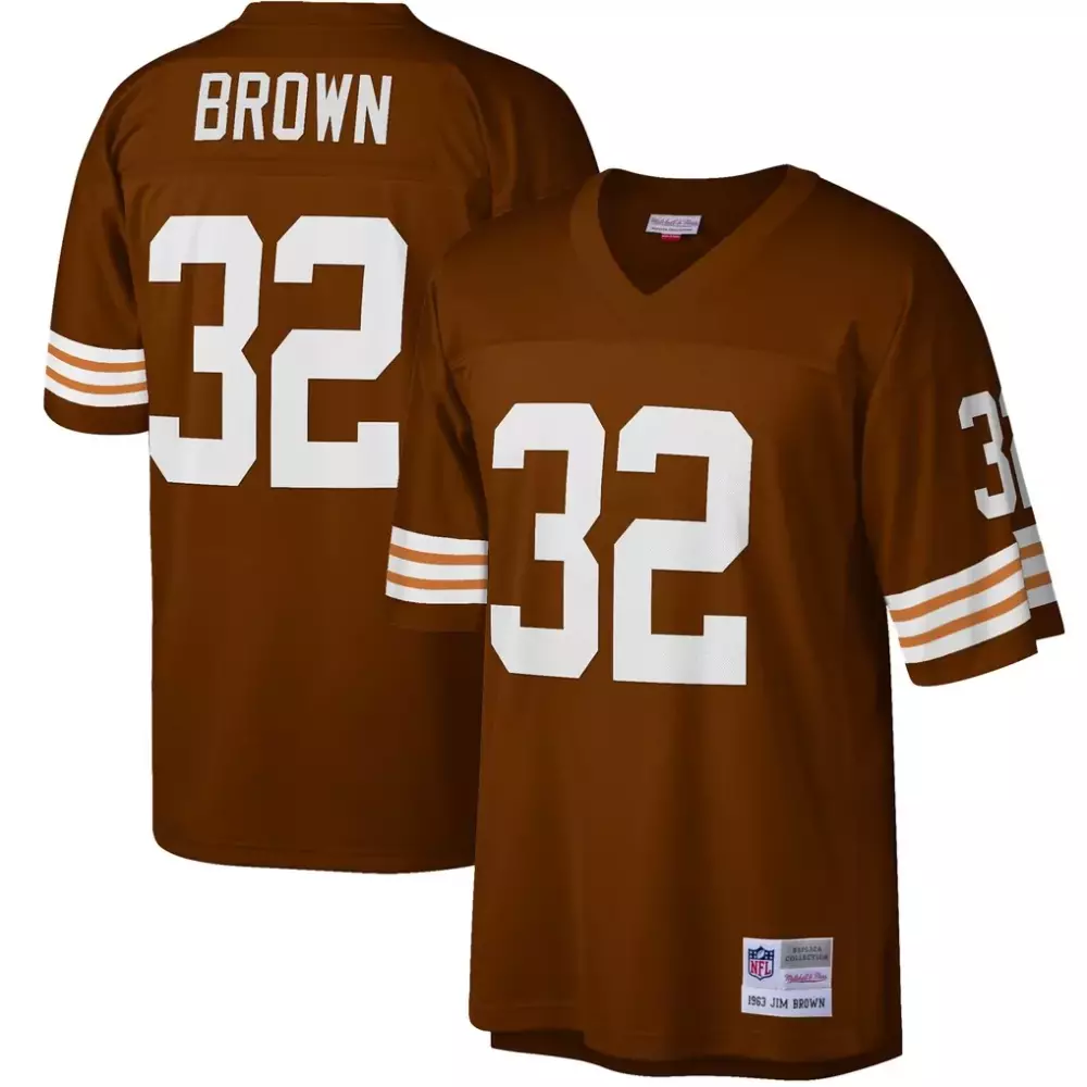 Jim Brown Cleveland Browns 1946 75th Anniversary Stitched Jersey | Orange | Limited Edition Fan Gear for Men, Women & Youth