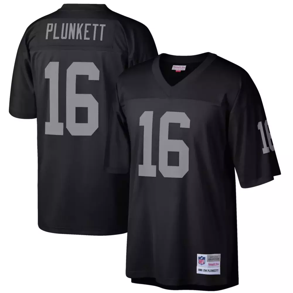Jim Plunkett Las Vegas Raiders Mitchell & Ness Retired Player Legacy Replica Jersey | Black | Fan Gear for Men, Women & Youth