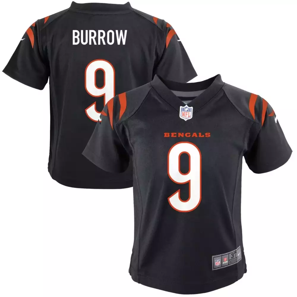 Joe Burrow Cincinnati Bengals Nike Toddler Game Jersey | Black Stitched Fan Gear for Toddlers