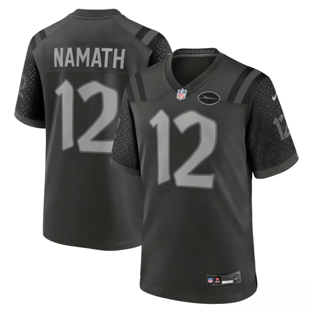 joe namath new york jets mitchell ness legacy replica jersey kelly green
