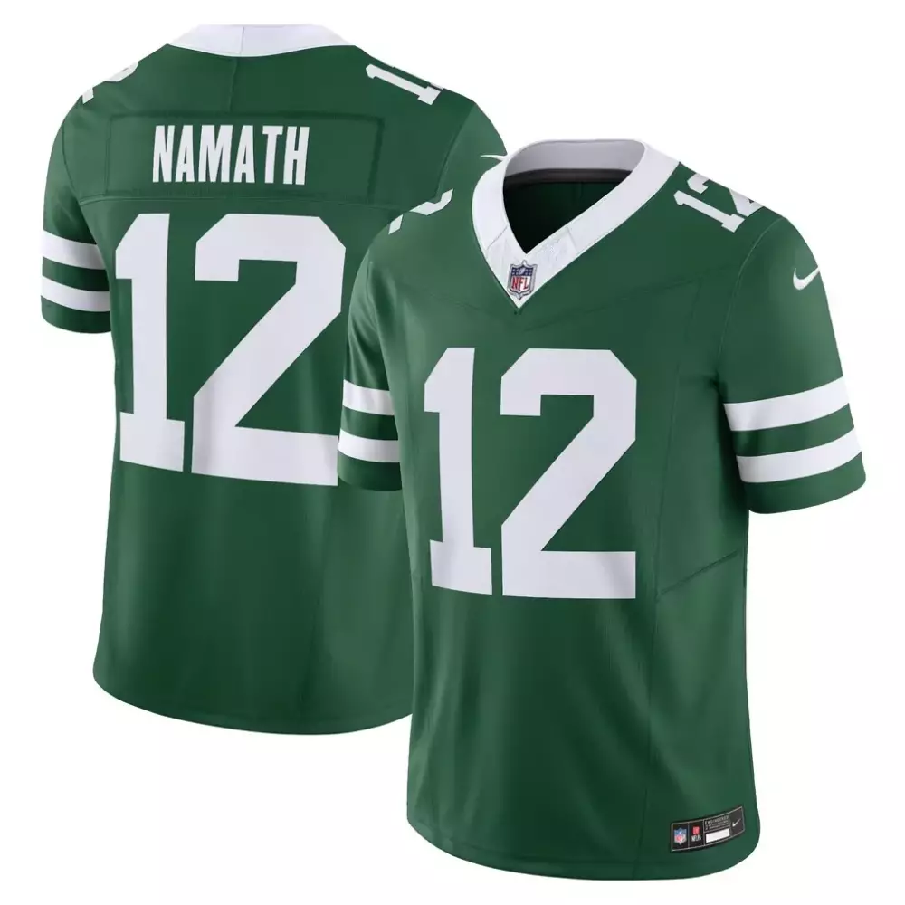 joe namath new york jets nike game jersey legacy green