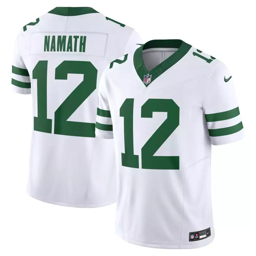 joe namath new york jets nike game jersey legacy green