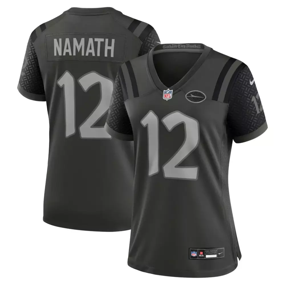 joe namath new york jets nike game jersey legacy green