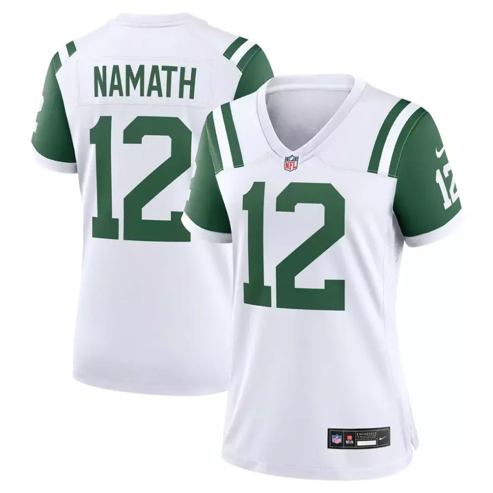 joe namath new york jets nike game jersey legacy green