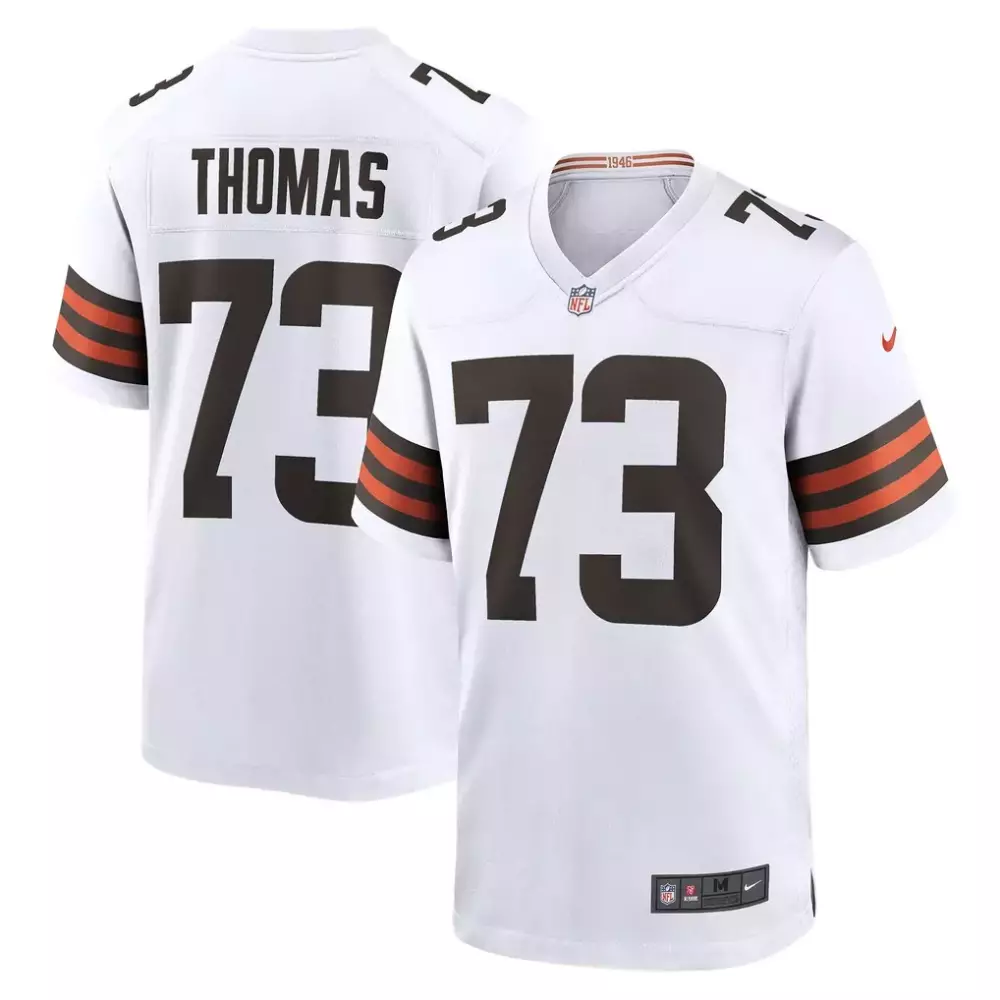 joe thomas cleveland browns nike retired game player jersey white