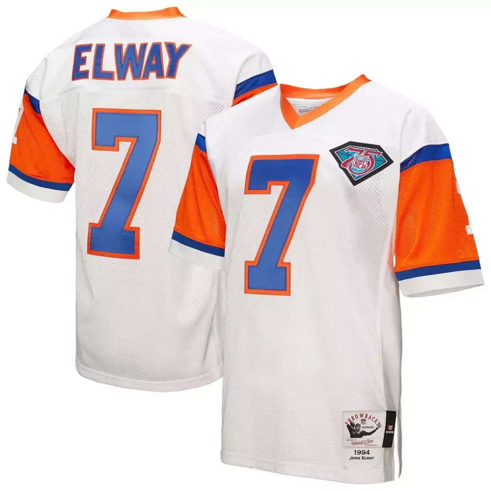 john elway denver broncos 1994 mitchell ness authentic throwback retired player jersey white