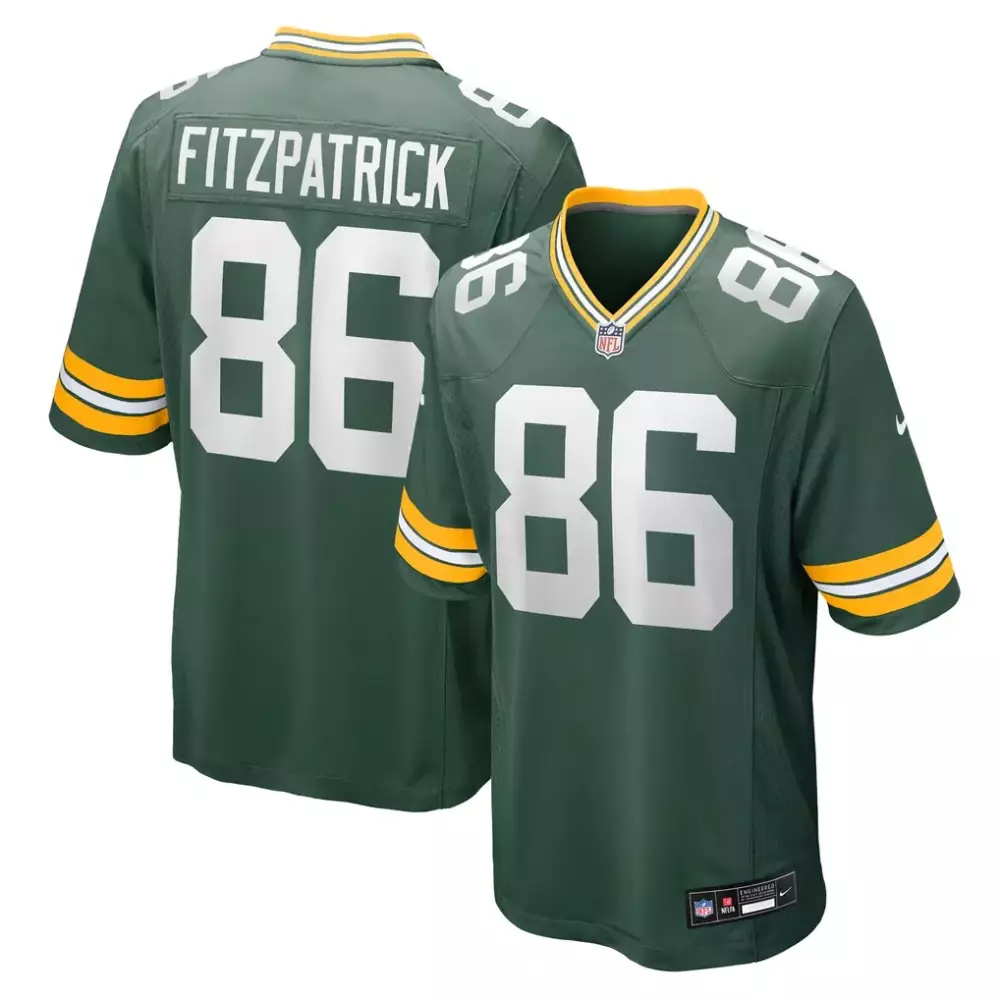 John Fitzpatrick Green Bay Packers Green Team Game Jersey | Stylish Fan Gear for Men, Women & Youth | Show Your Team Spirit