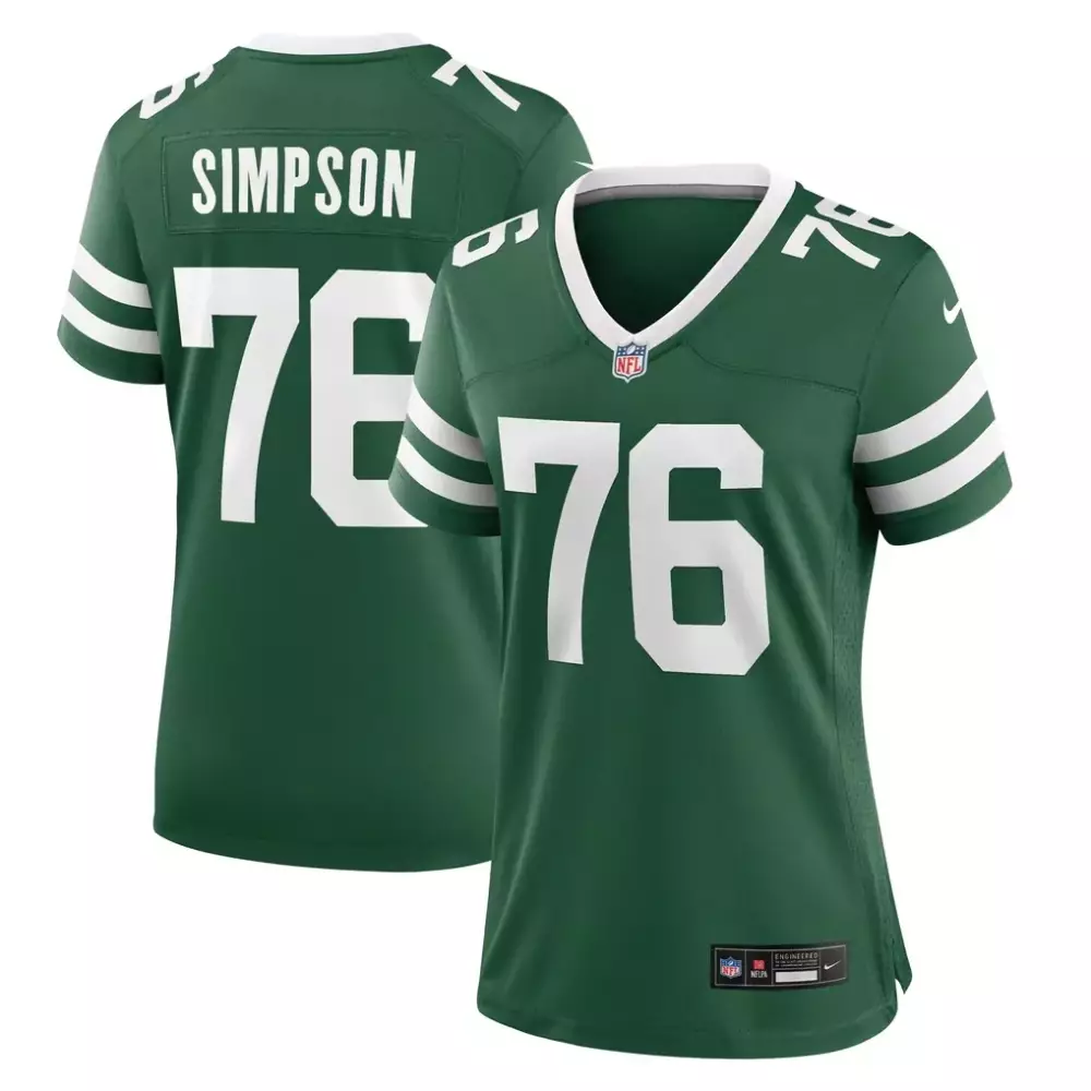 john simpson new york jets nike women s game jersey legacy green