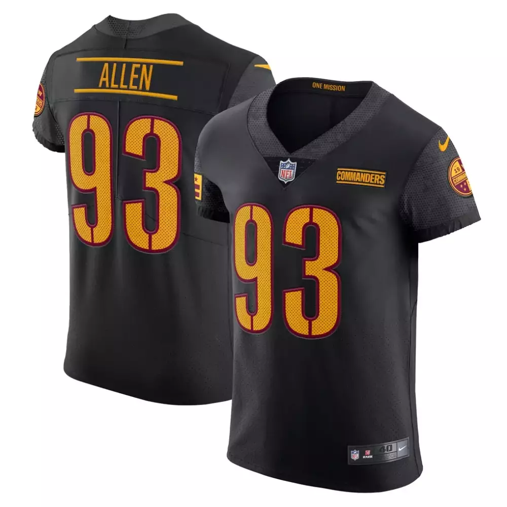 Jonathan Allen Washington Commanders Nike Alternate Vapor Elite Jersey | Black | Fan Gear for Game Day | For Men, Women & Youth