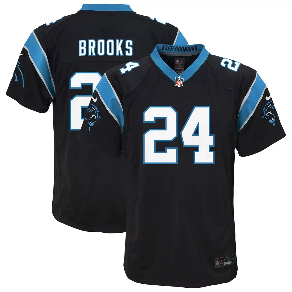jonathon brooks carolina panthers nike youth game jersey black