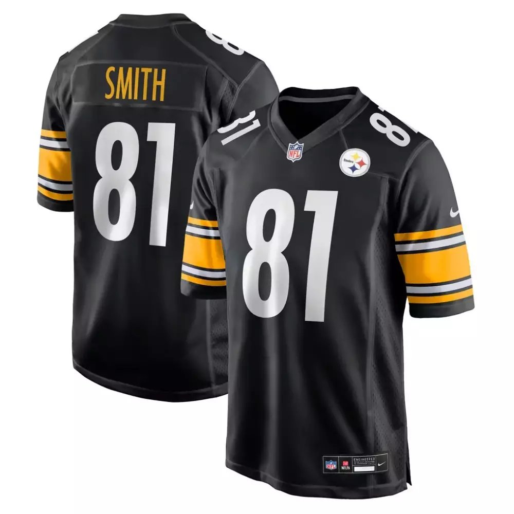 Jonnu Smith Pittsburgh Steelers Nike Team Game Jersey | Black | Official Fan Gear for Game Day | For Men, Women & Youth