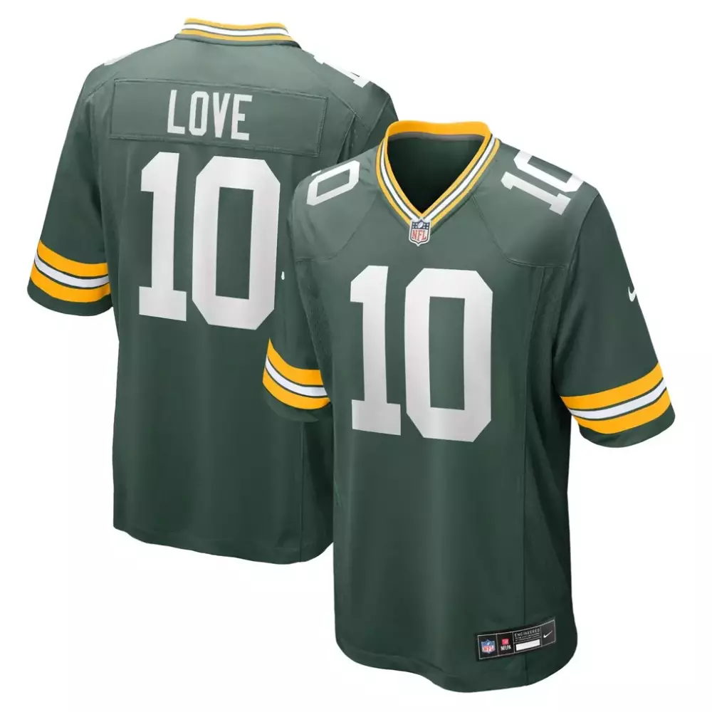 Jordan Love Green Bay Packers Nike Player Game Jersey | Green Stitched Fan Gear | For Men, Women & Youth