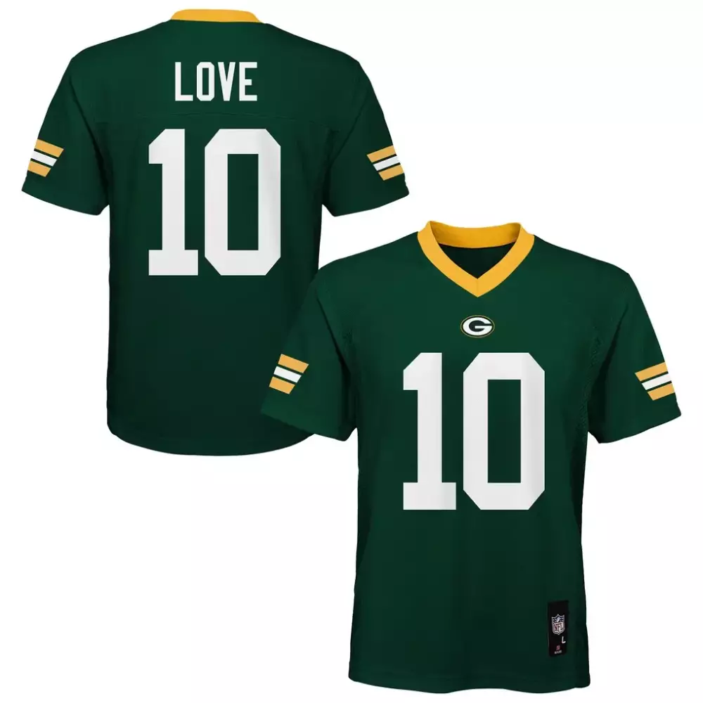 Jordan Love Green Bay Packers OuterStuff Preschool Replica Player Jersey | Green Stitched Fan Gear | For Men, Women & Youth