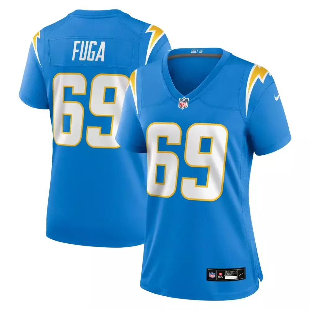Josh Fuga Los Angeles Chargers Powder Blue Team Game Jersey | Stylish Fan Gear for Game Day | For Men, Women & Youth