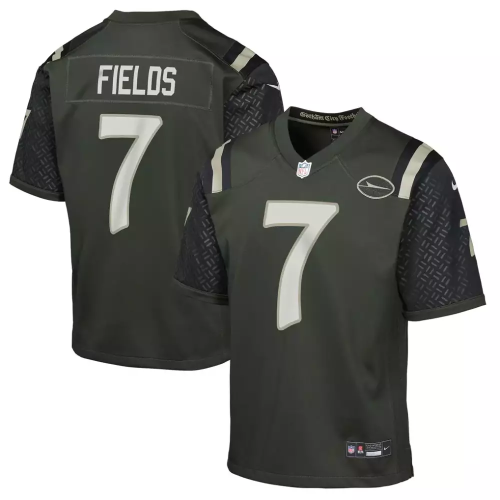 justin fields new york jets nike women s game jersey legacy green