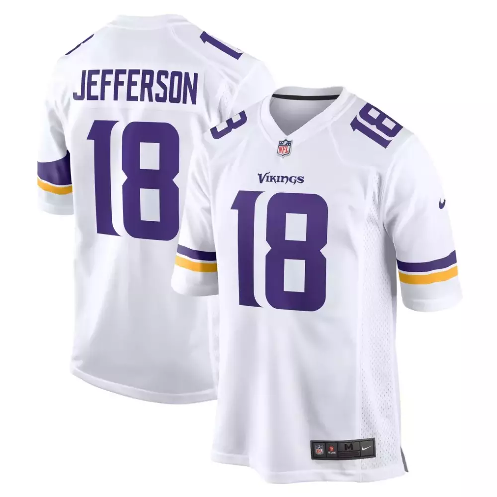 Justin Jefferson Minnesota Vikings Nike Game Player Jersey | White Fan Gear | For Men, Women & Youth