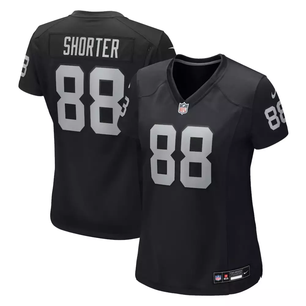Justin Shorter Las Vegas Raiders Nike Women's Team Game Jersey | Black Stitched Fan Gear | For Men, Women & Youth