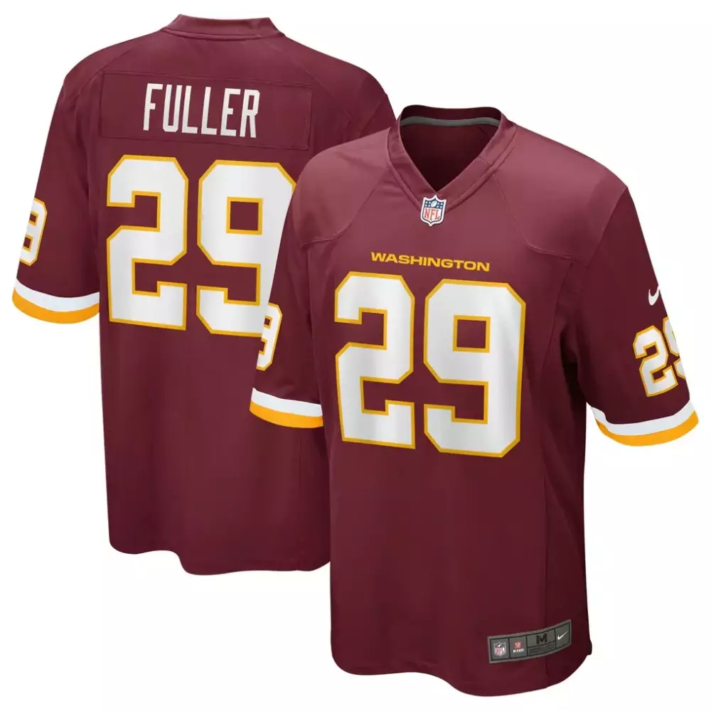 kendall fuller washington football team nike team game jersey burgundy