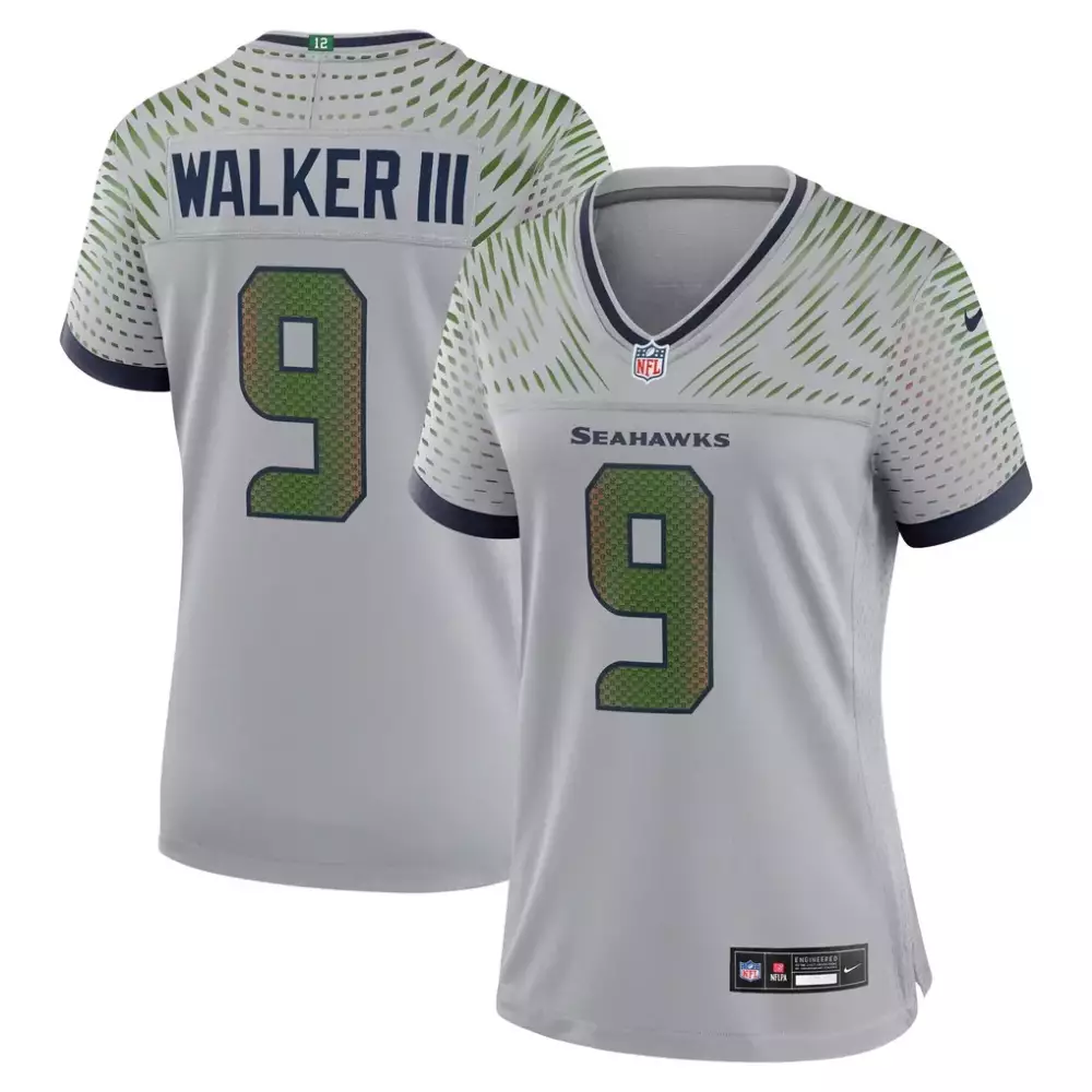 Kenneth Walker III Seattle Seahawks Nike Women's 2025 Rivalries Collection Game Jersey | Wolf Gray | Fan Gear for Game Day | For Men, Women & Youth