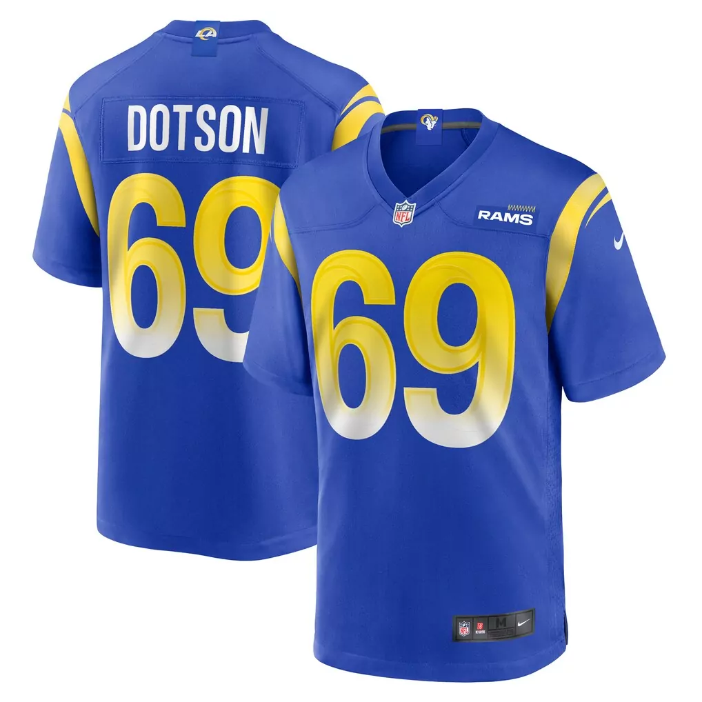 kevin dotson los angeles rams nike game jersey royal