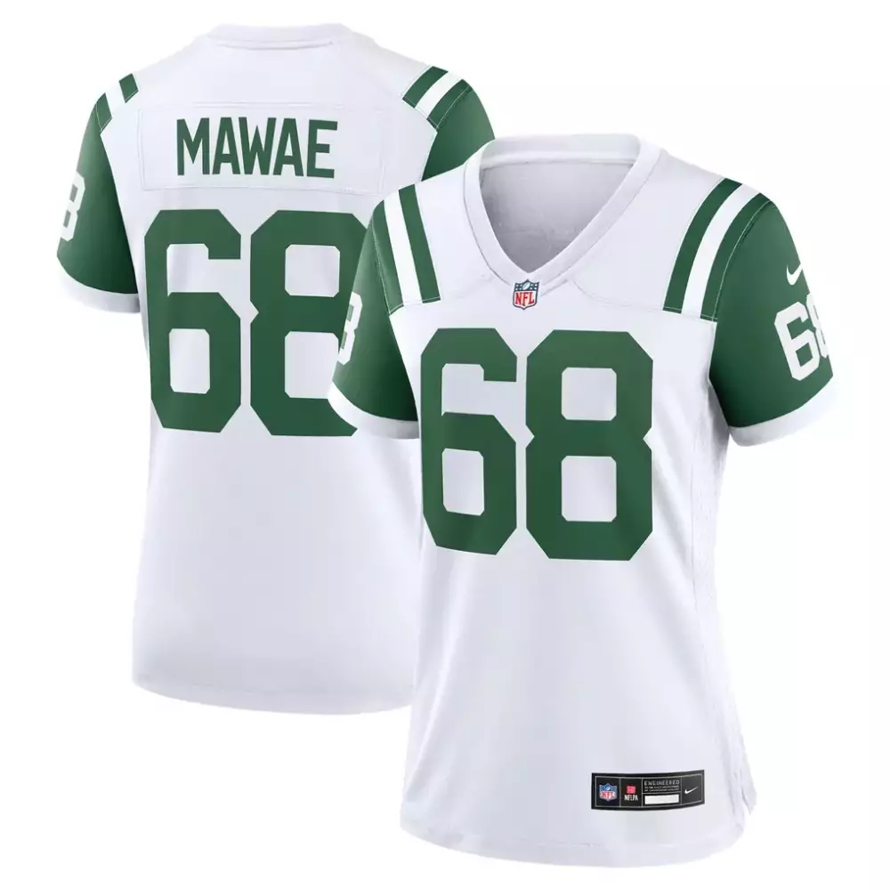kevin mawae new york jets nike women s classic alternate retired player game jersey white
