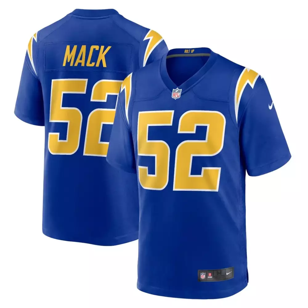 Khalil Mack Black Gold Jersey | Los Angeles Chargers 2023 Stitched Fan Gear | For Men, Women & Youth