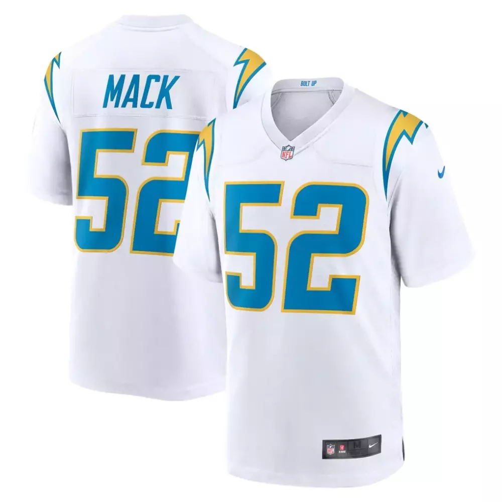 Khalil Mack Los Angeles Chargers Nike Game Jersey | White Color | Fan Gear for Men, Women & Youth