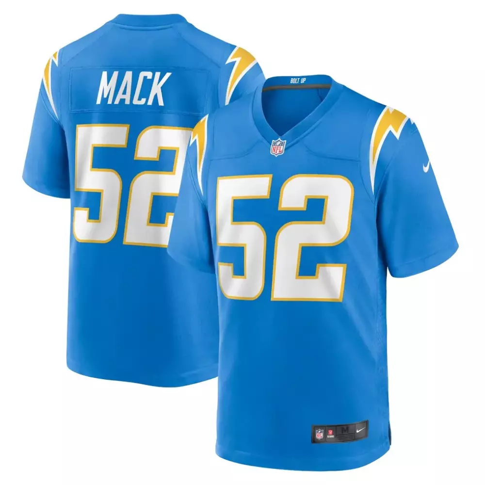Khalil Mack Los Angeles Chargers Nike Youth Game Jersey | Powder Blue | Fan Gear for Youth
