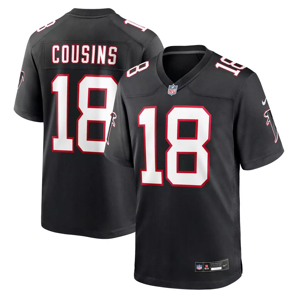 kirk cousins atlanta falcons nike alternate game player jersey black