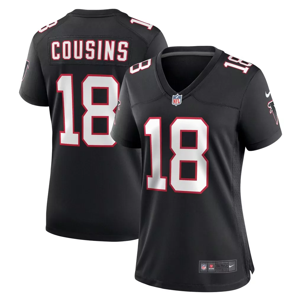 kirk cousins atlanta falcons nike women s alternate game jersey black