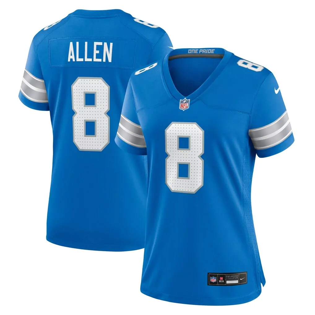 kyle allen detroit lions nike women s team game jersey blue