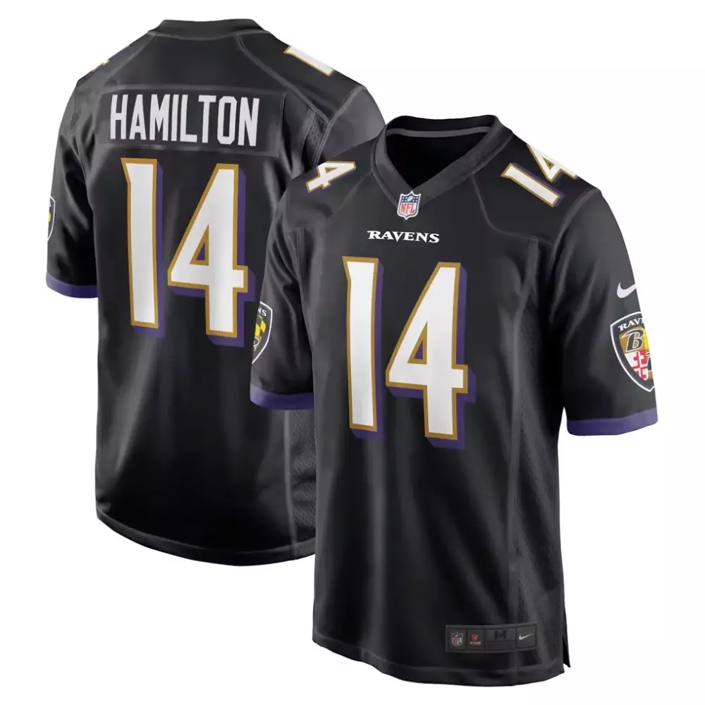 Kyle Hamilton Baltimore Ravens Maryland Patch Vapor Gold Jersey | Stitched Fan Gear | For Men, Women & Youth