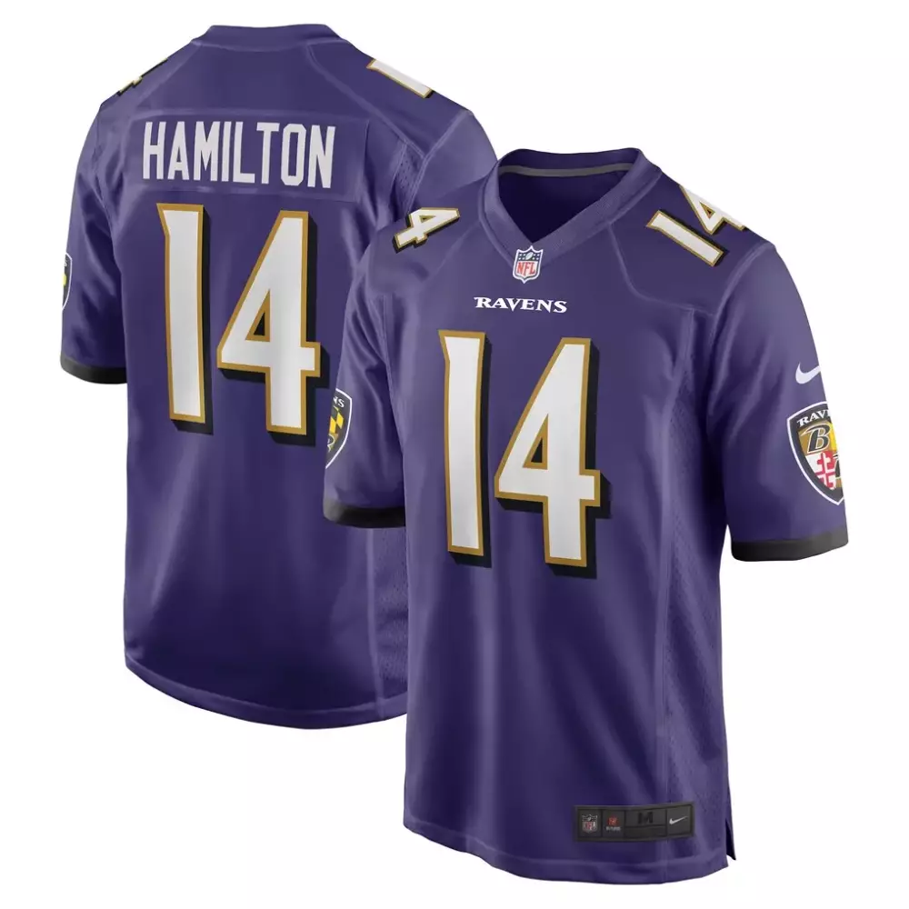 Kyle Hamilton Baltimore Ravens Maryland Patch Vapor Gold Jersey | Stitched Fan Gear | For Men, Women & Youth