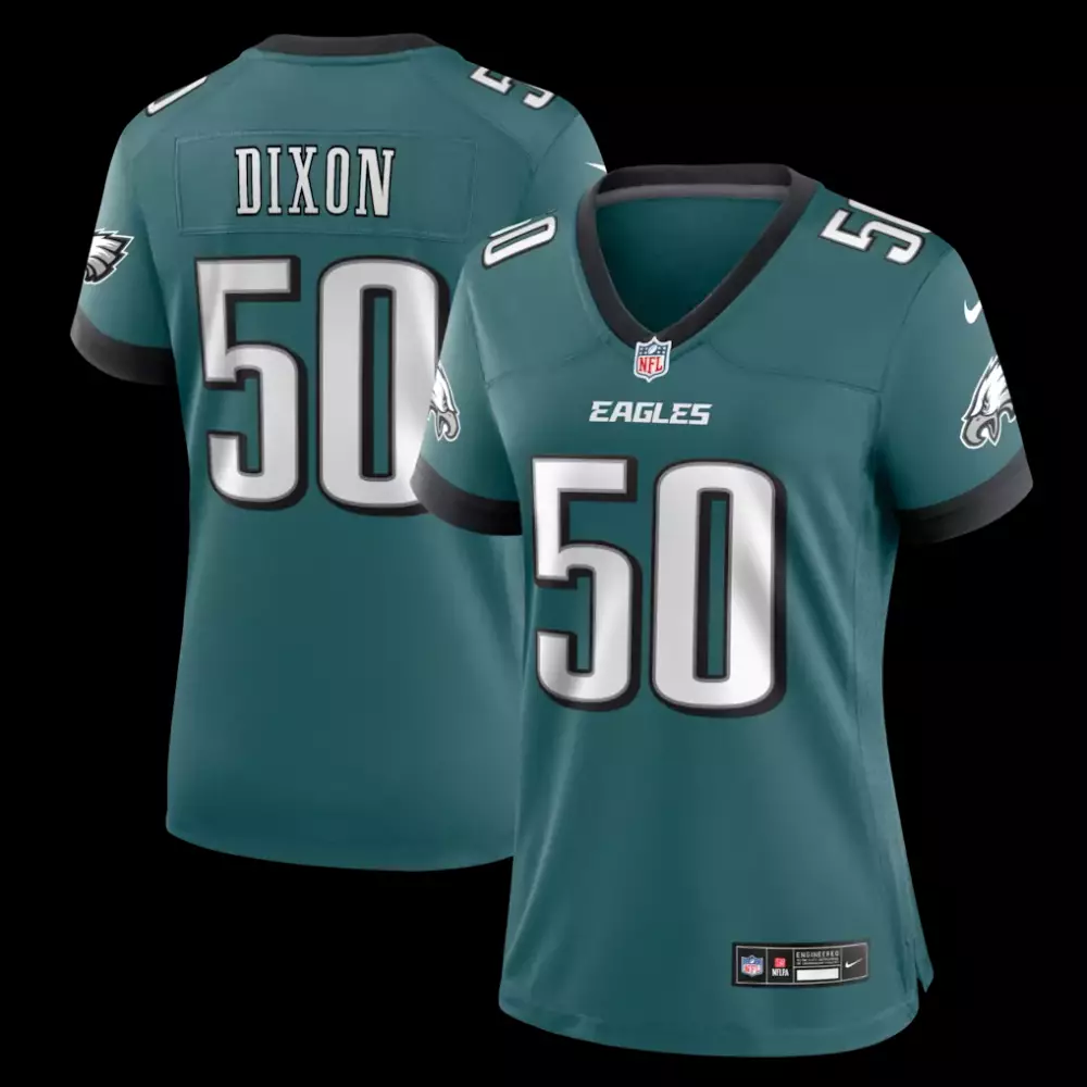 lance dixon philadelphia eagles nike team game jersey midnight green