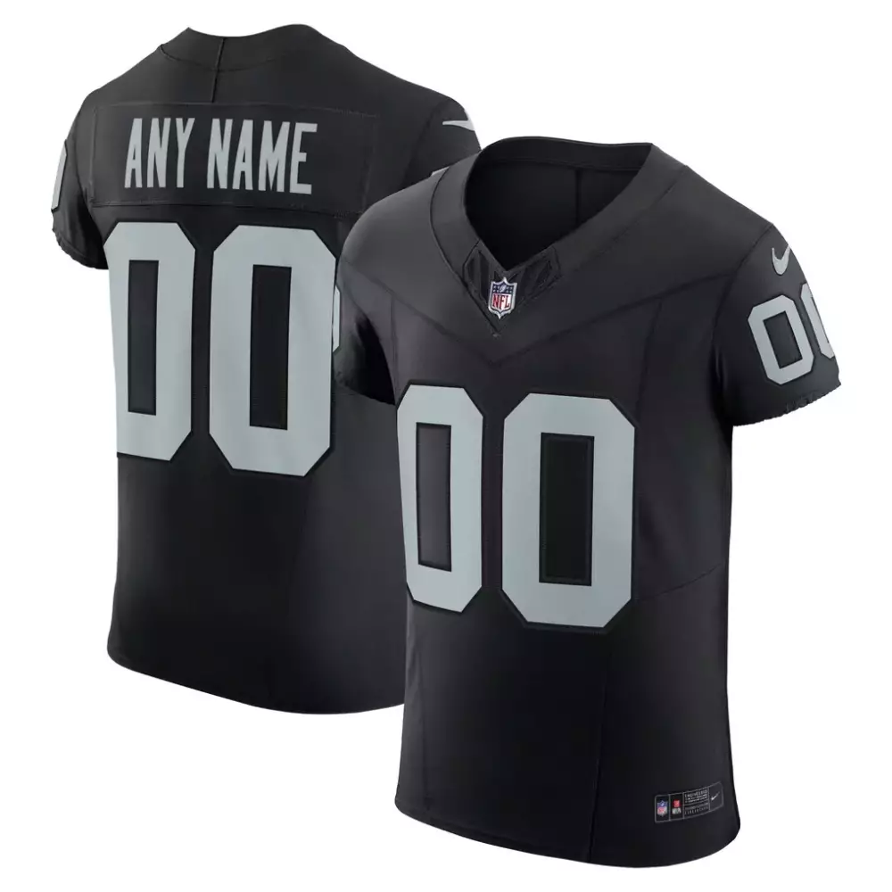 las vegas raiders nike vapor f u s e elite custom jersey black