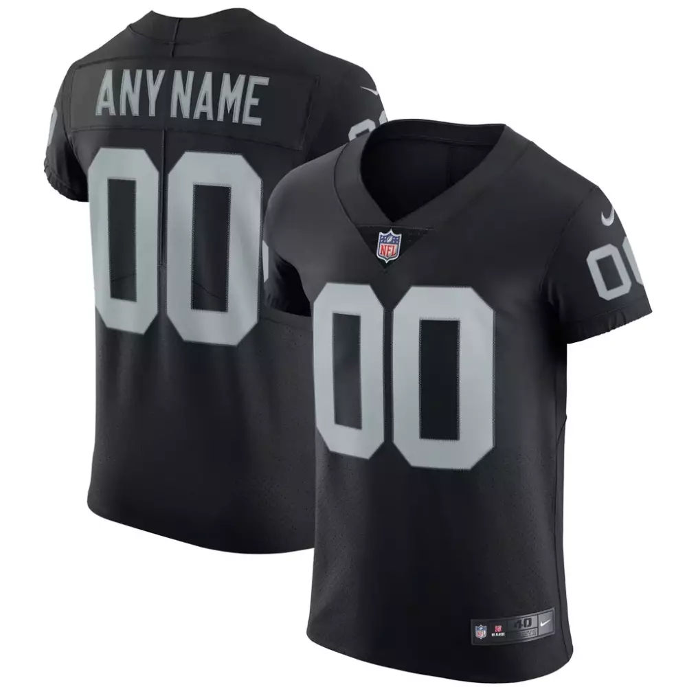 las vegas raiders nike vapor f u s e elite custom jersey black
