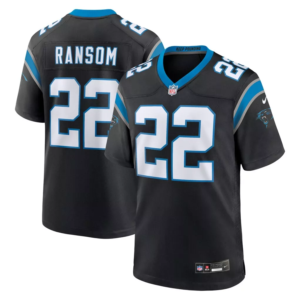 lathan ransom carolina panthers nike team game jersey black