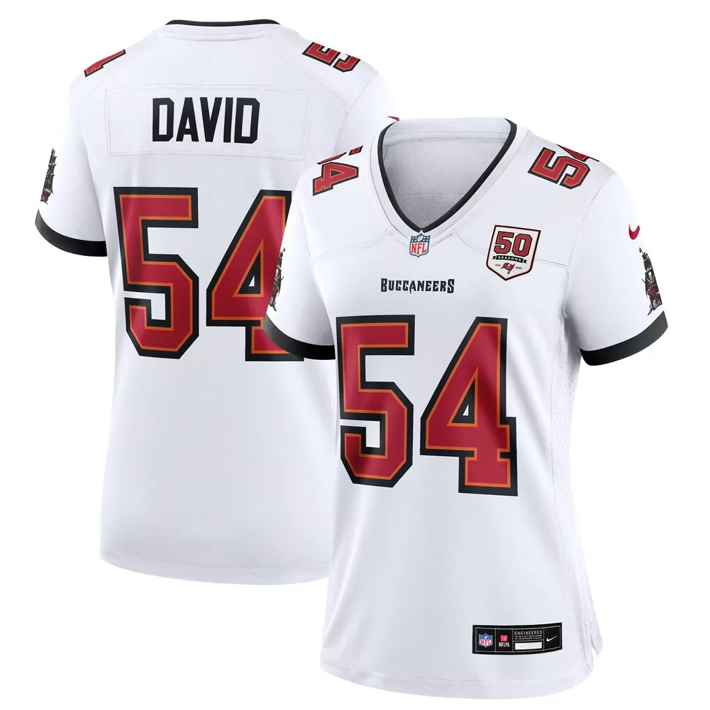lavonte david tampa bay buccaneers nike women s 50th anniversary white game jersey white