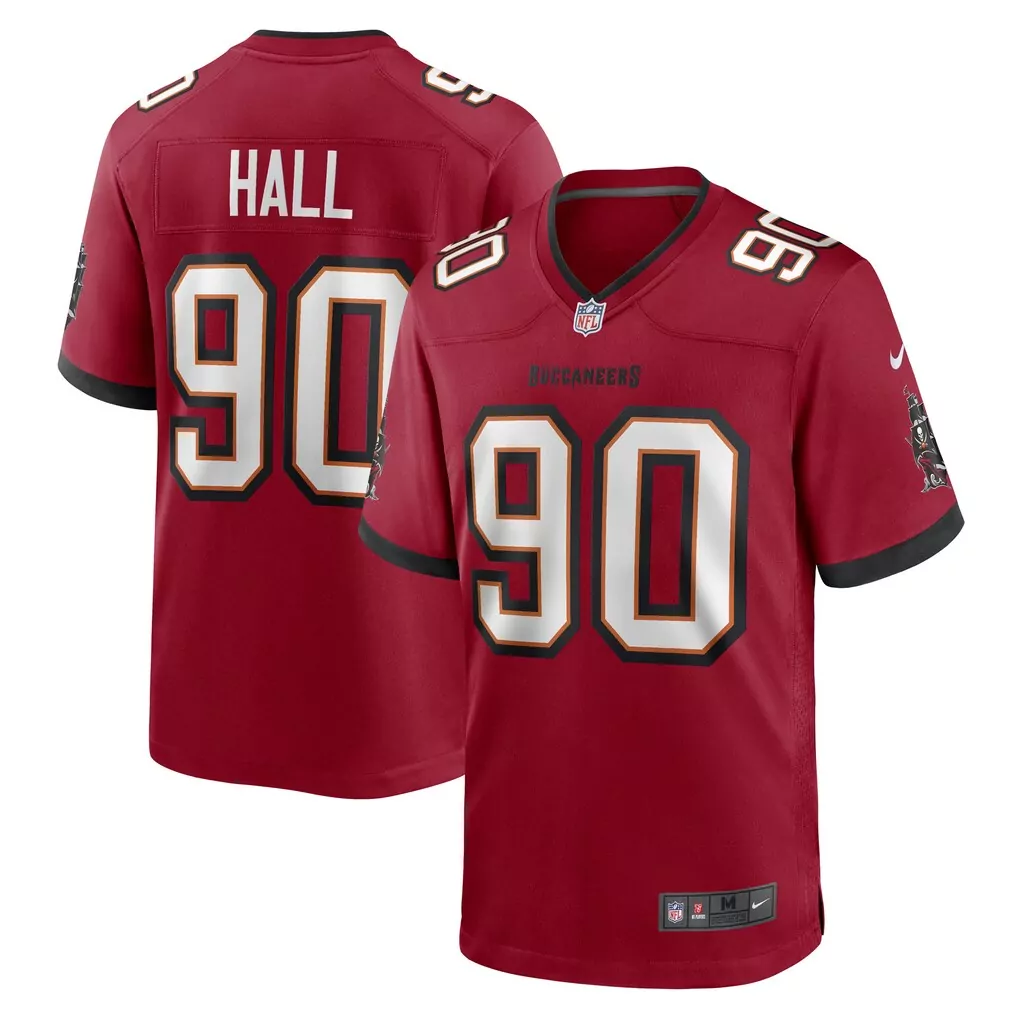 logan hall tampa bay buccaneers nike game player jersey red