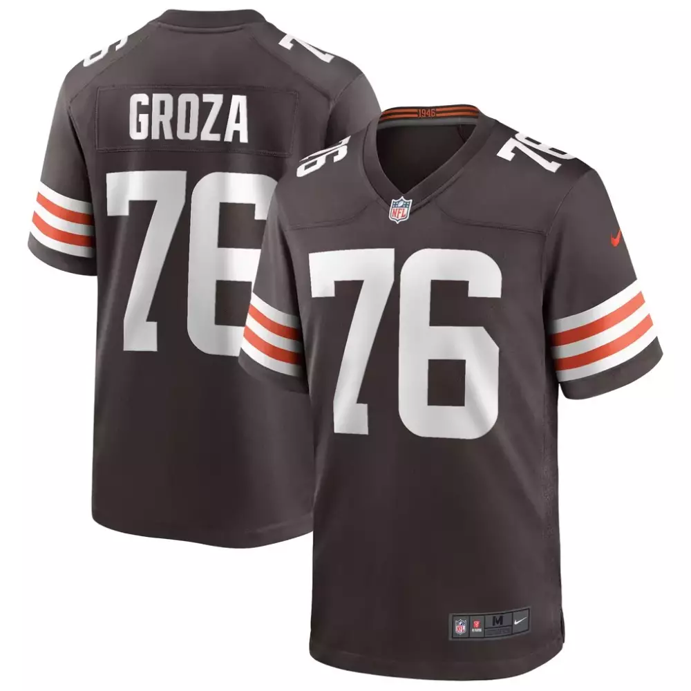 Lou Groza Cleveland Browns Nike Game Retired Player Jersey | Brown Stitched | Limited Edition Fan Gear | For Men, Women & Youth