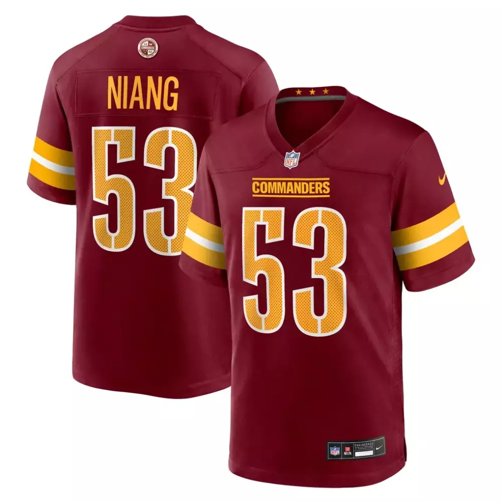 Lucas Niang Washington Commanders Nike Game Jersey | Burgundy | Replica Fan Gear for Men, Women & Youth