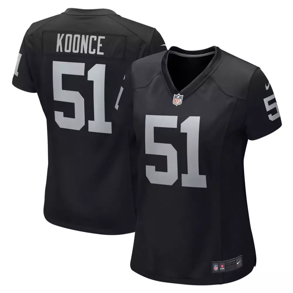 Malcolm Koonce Las Vegas Raiders Women's Nike Game Jersey | Black Design | Stylish Fan Gear | For Men, Women & Youth