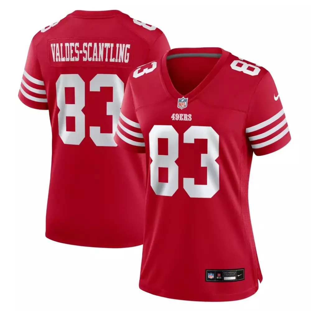 Marquez Valdes Scantling San Francisco 49ers Nike Women's Game Jersey | Scarlet | Stylish Fan Gear for Women & Youth