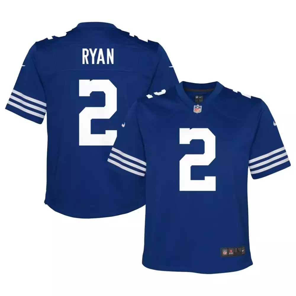 matt ryan indianapolis colts nike youth alternate game jersey royal