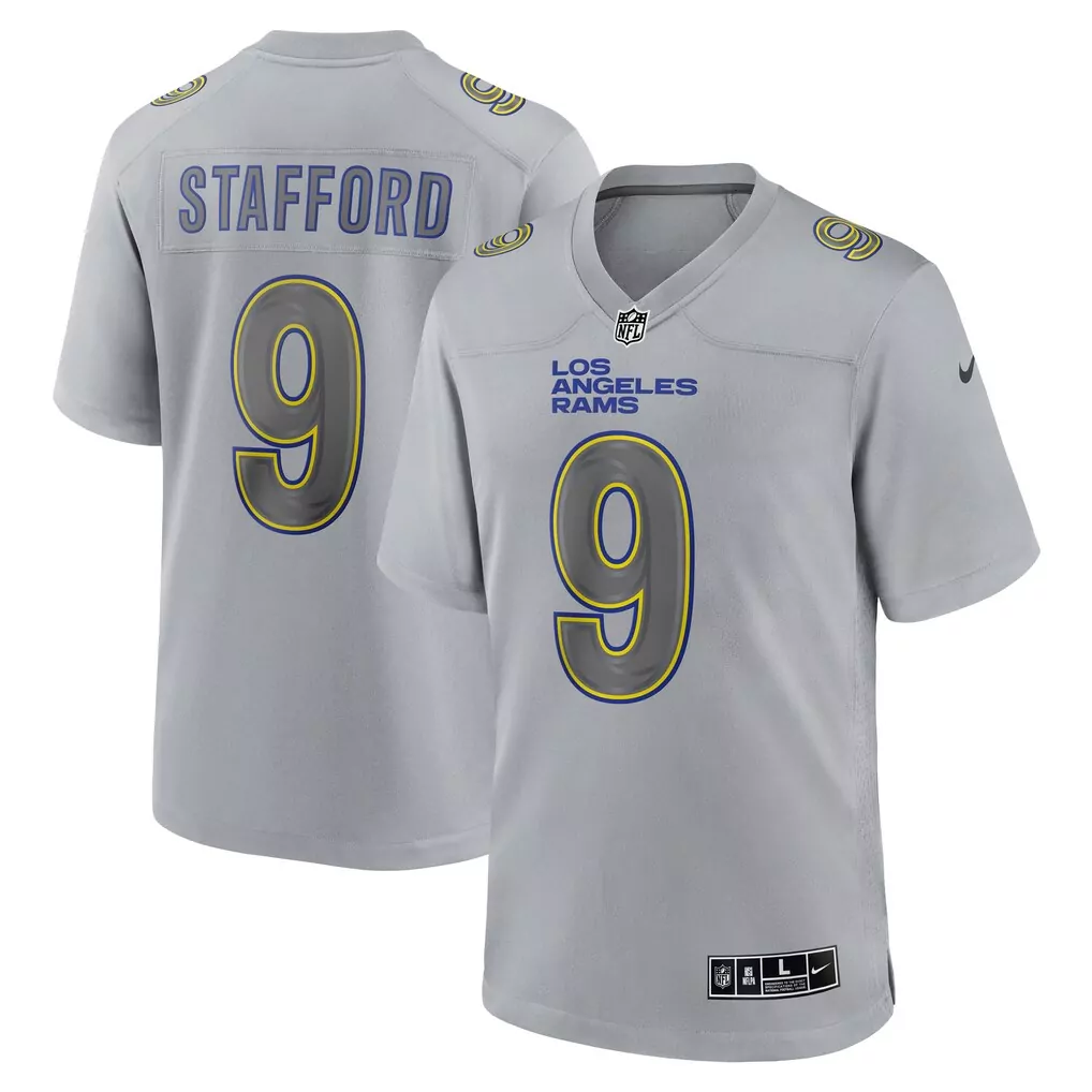 matthew stafford los angeles rams nike atmosphere fashion game jersey gray