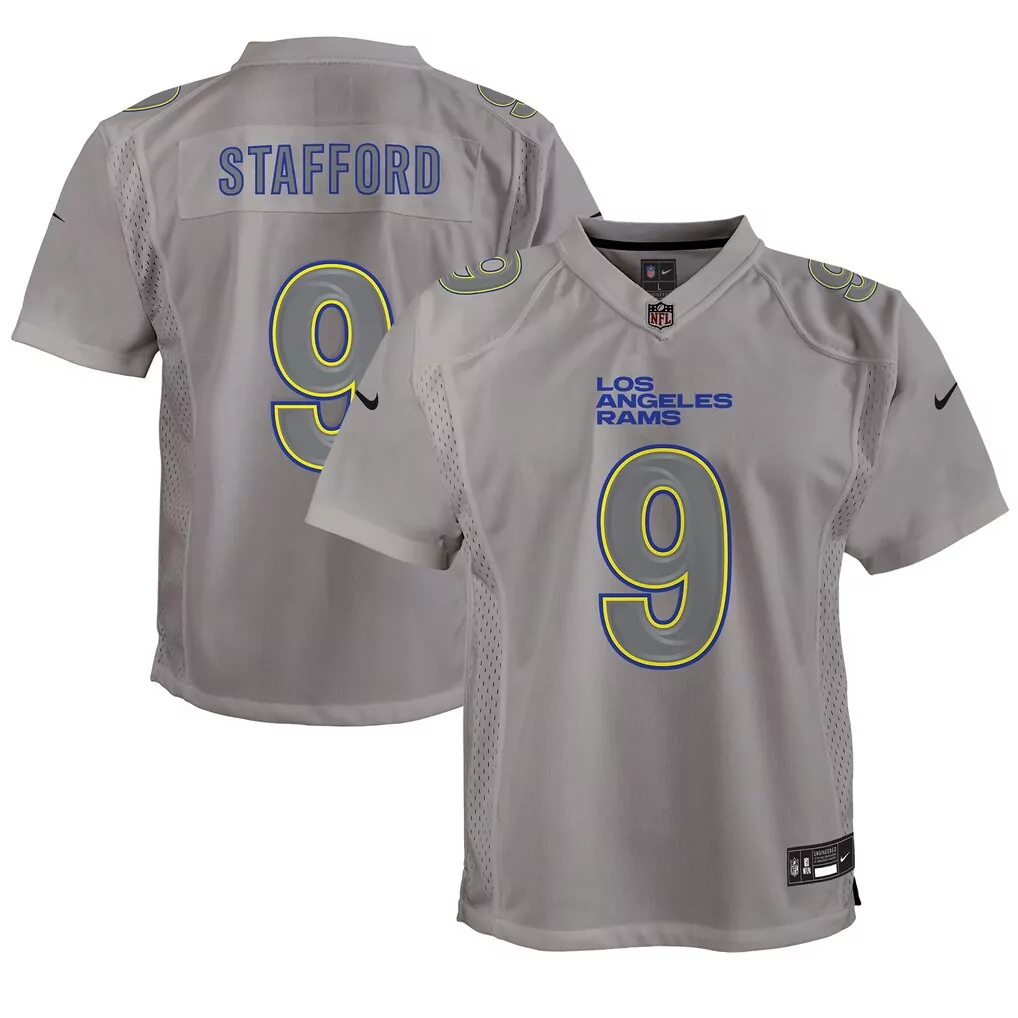 matthew stafford los angeles rams nike youth atmosphere game jersey gray